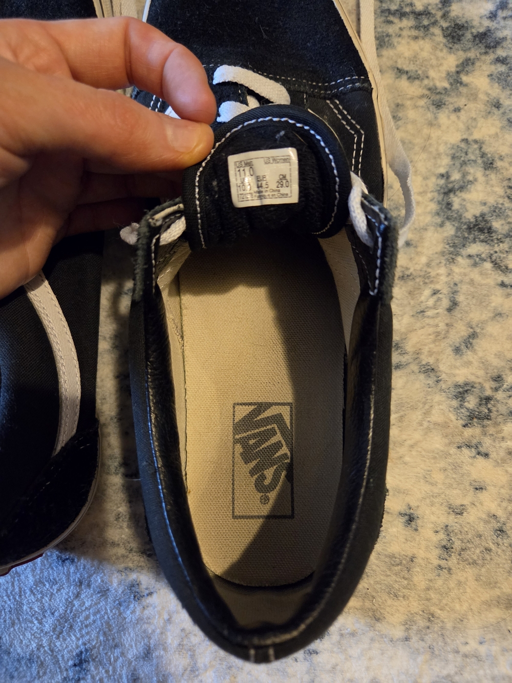 Vans Black and White Old Skool Low-Top Sneakers - Picture 4 of 4